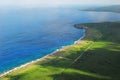 Aerial view, Tinian coastline